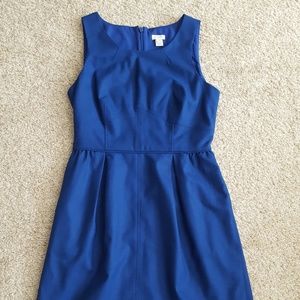J Crew Blue Wool Blend Dress